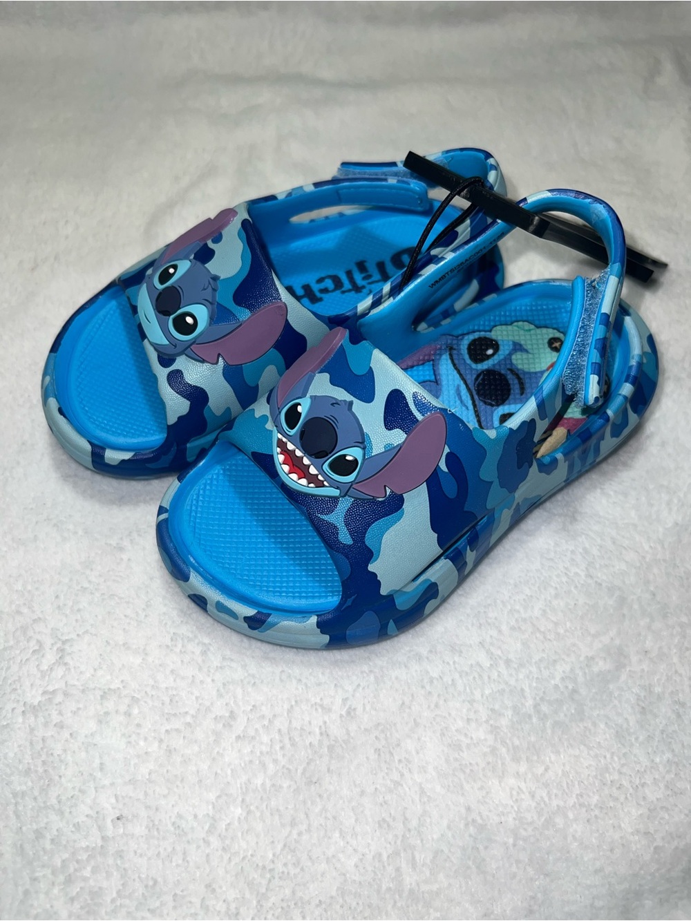 Blue Cartoon Character Kids Sandals with Adjustable Back Strap